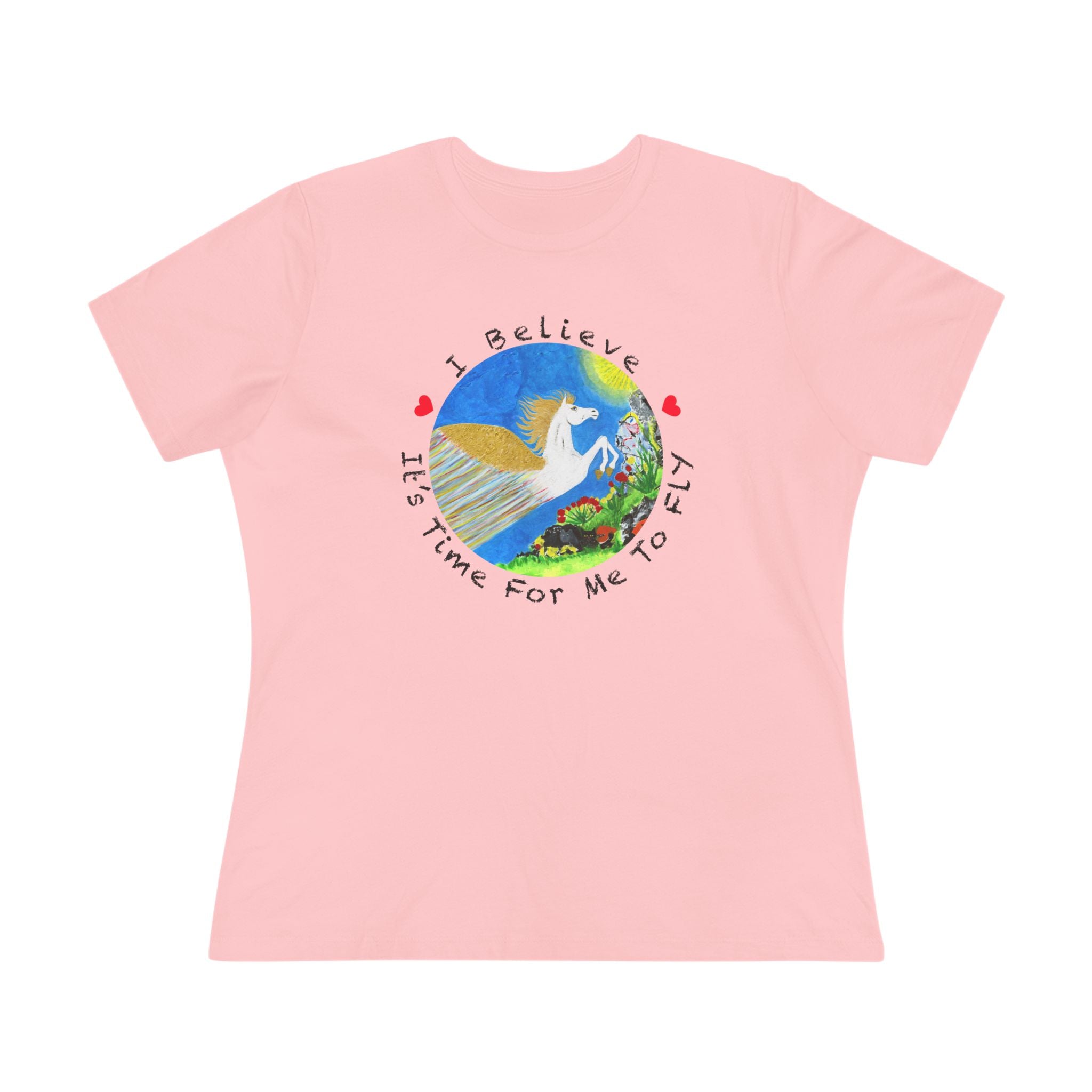 Time For Me To Fly White Pegasus Women's Cotton T