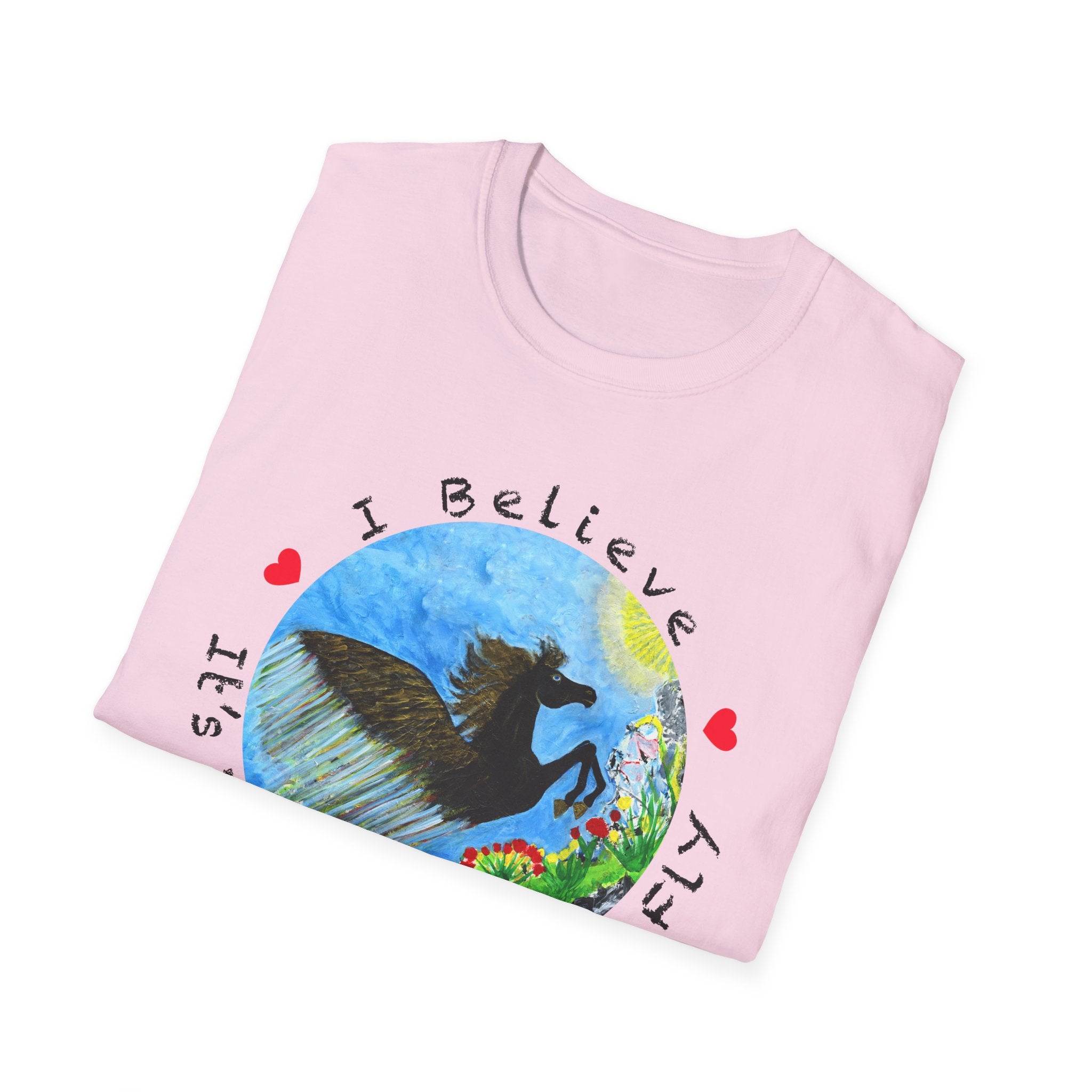 Time For Me To Fly Winged Dark Horse Soft Style Unisex T