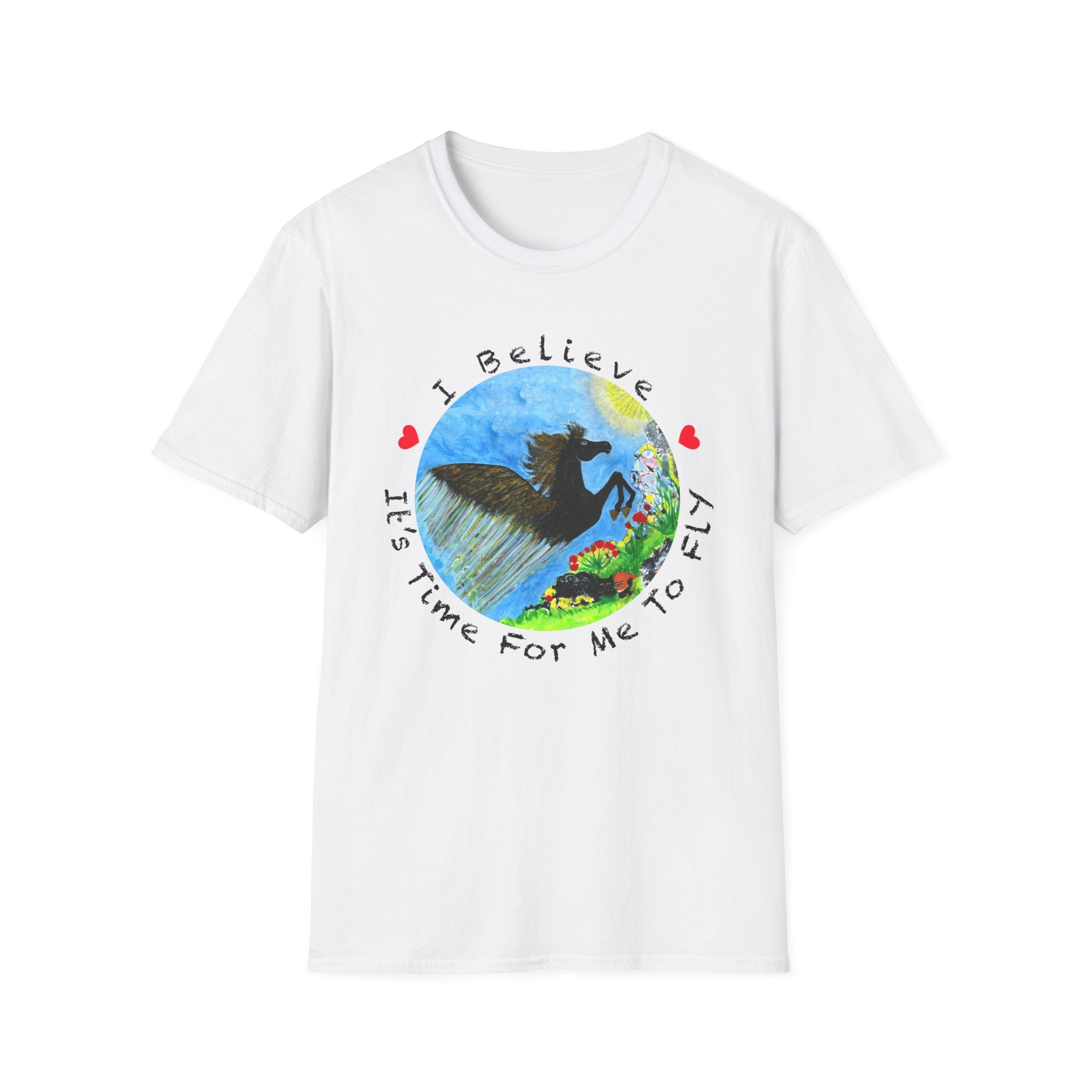 Time For Me To Fly Winged Dark Horse Soft Style Unisex T