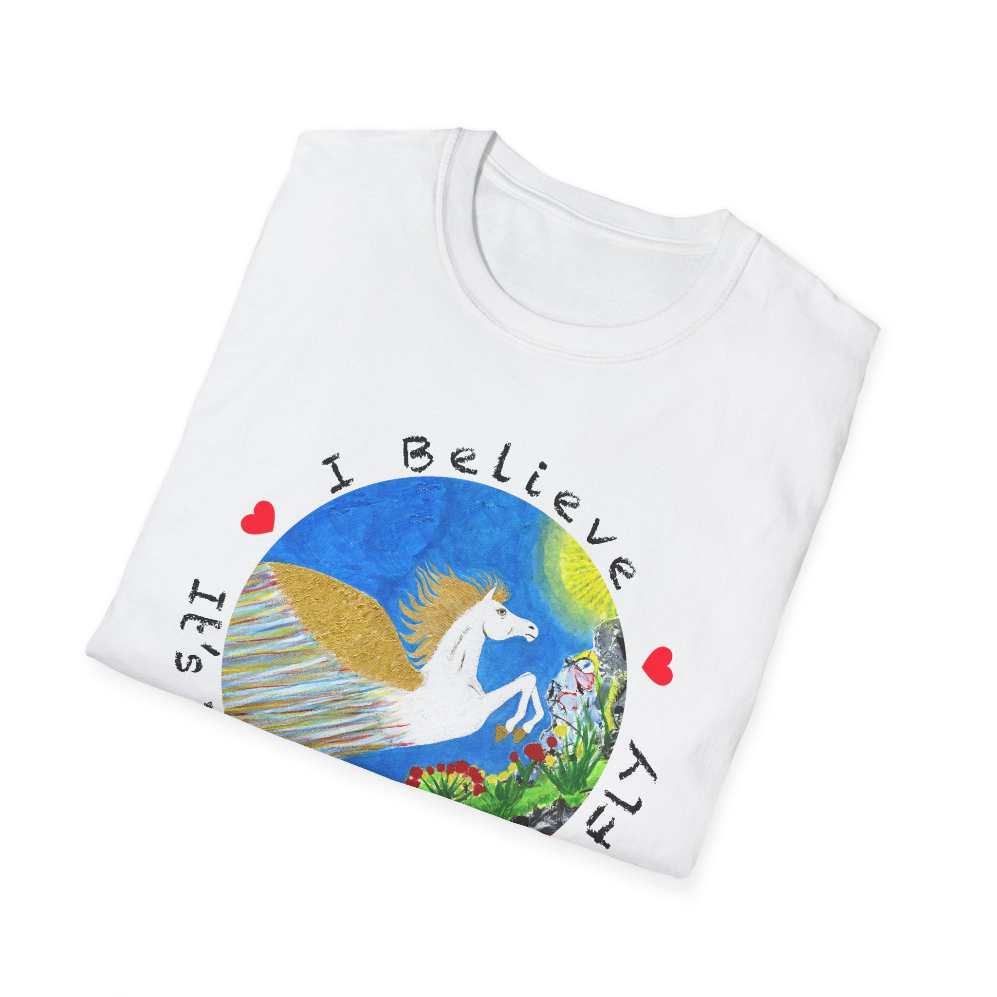 White Pegasus Soft Style Unisex T