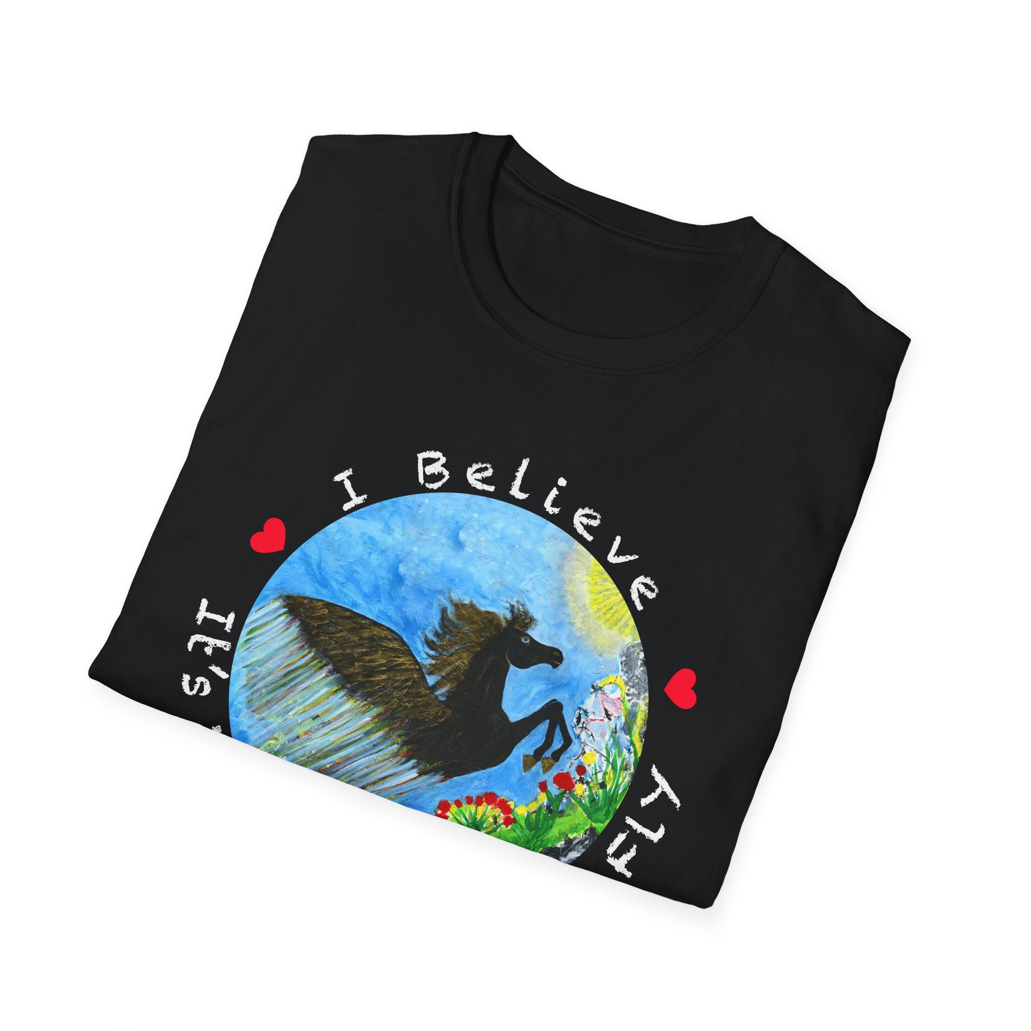 Time For Me To Fly Winged Dark Horse Soft Style Unisex T