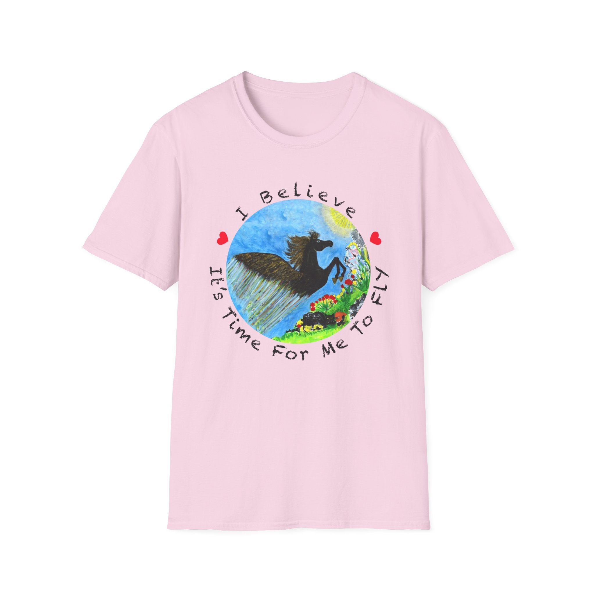 Time For Me To Fly Winged Dark Horse Soft Style Unisex T