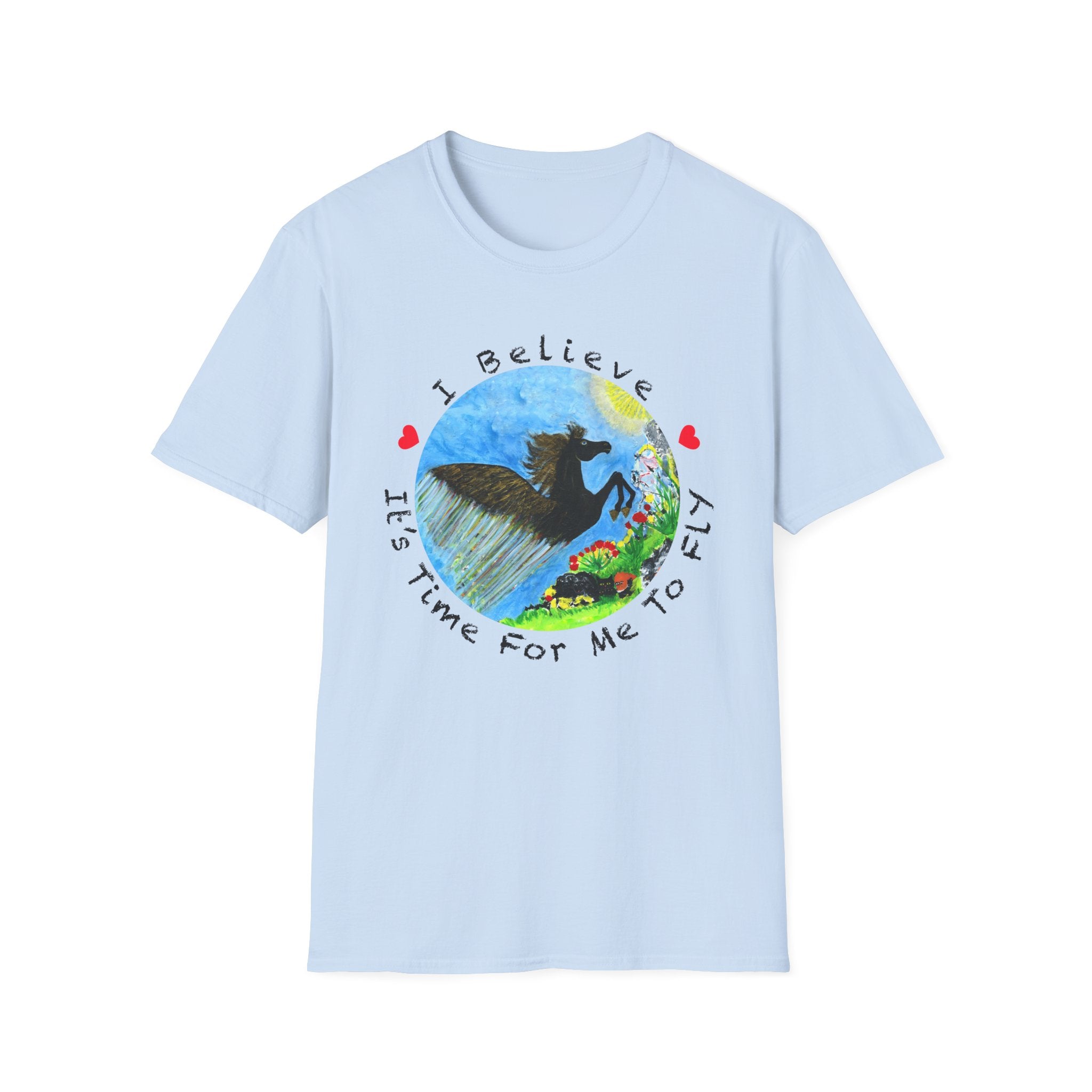 Time For Me To Fly Winged Dark Horse Soft Style Unisex T
