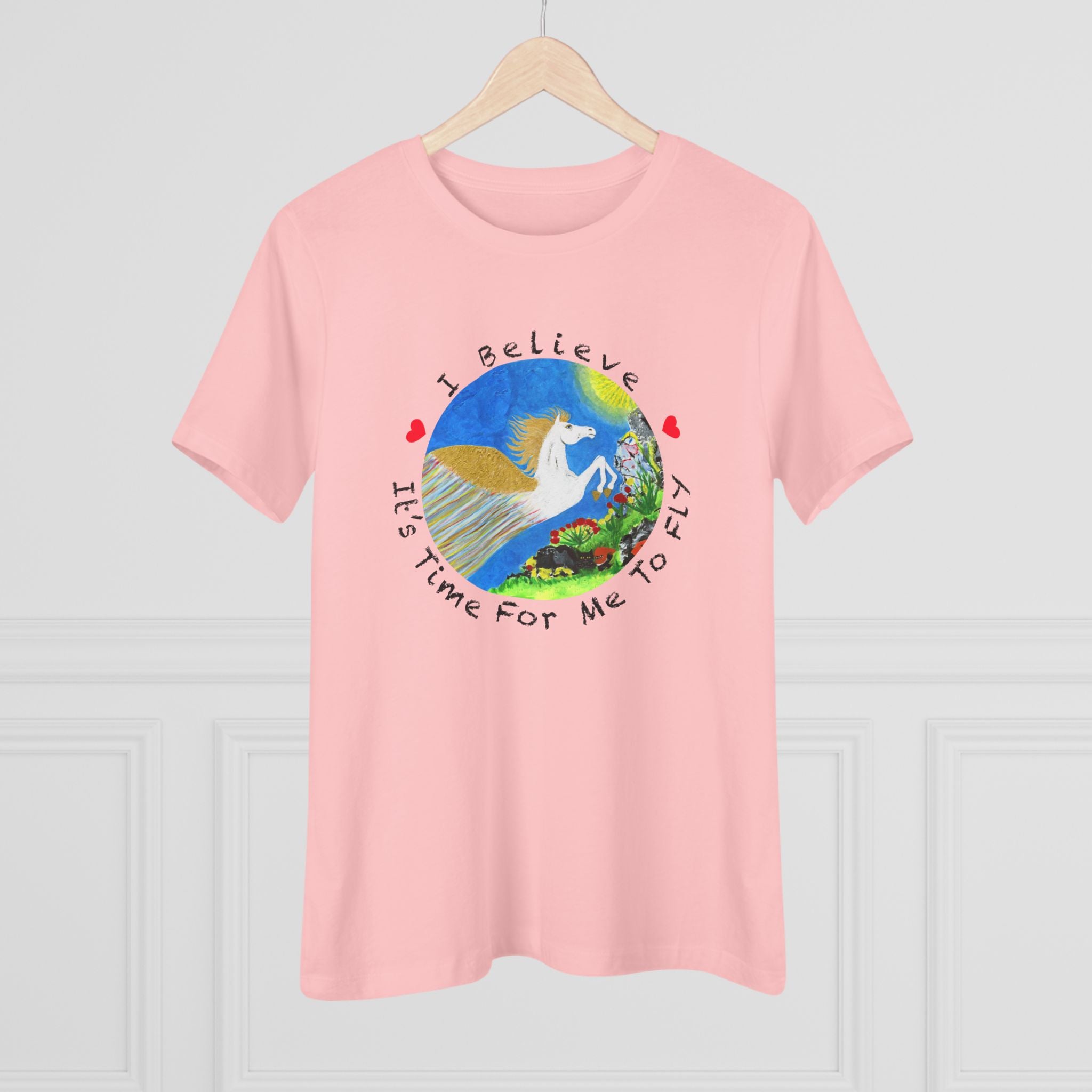 Time For Me To Fly White Pegasus Women's Cotton T