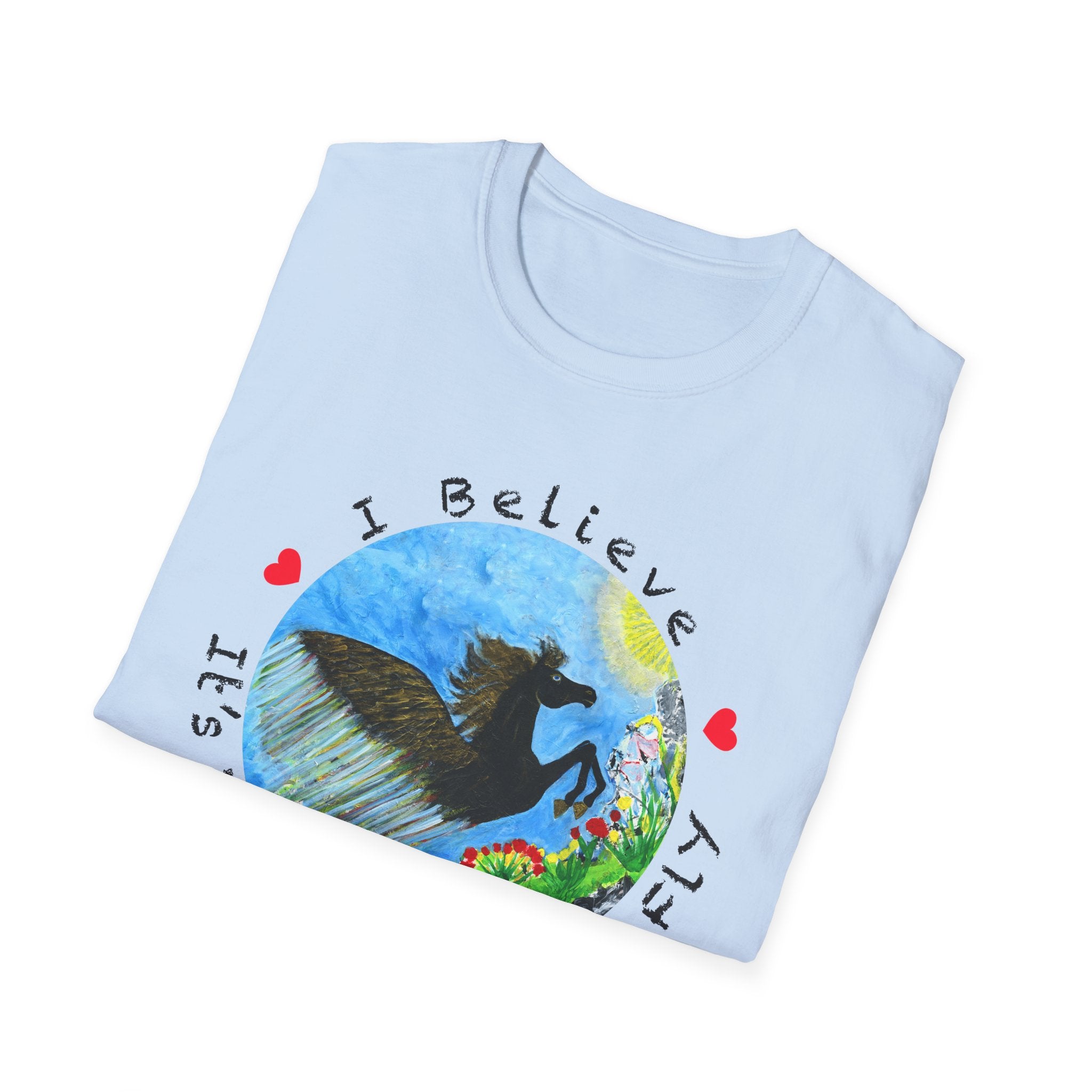 Time For Me To Fly Winged Dark Horse Soft Style Unisex T