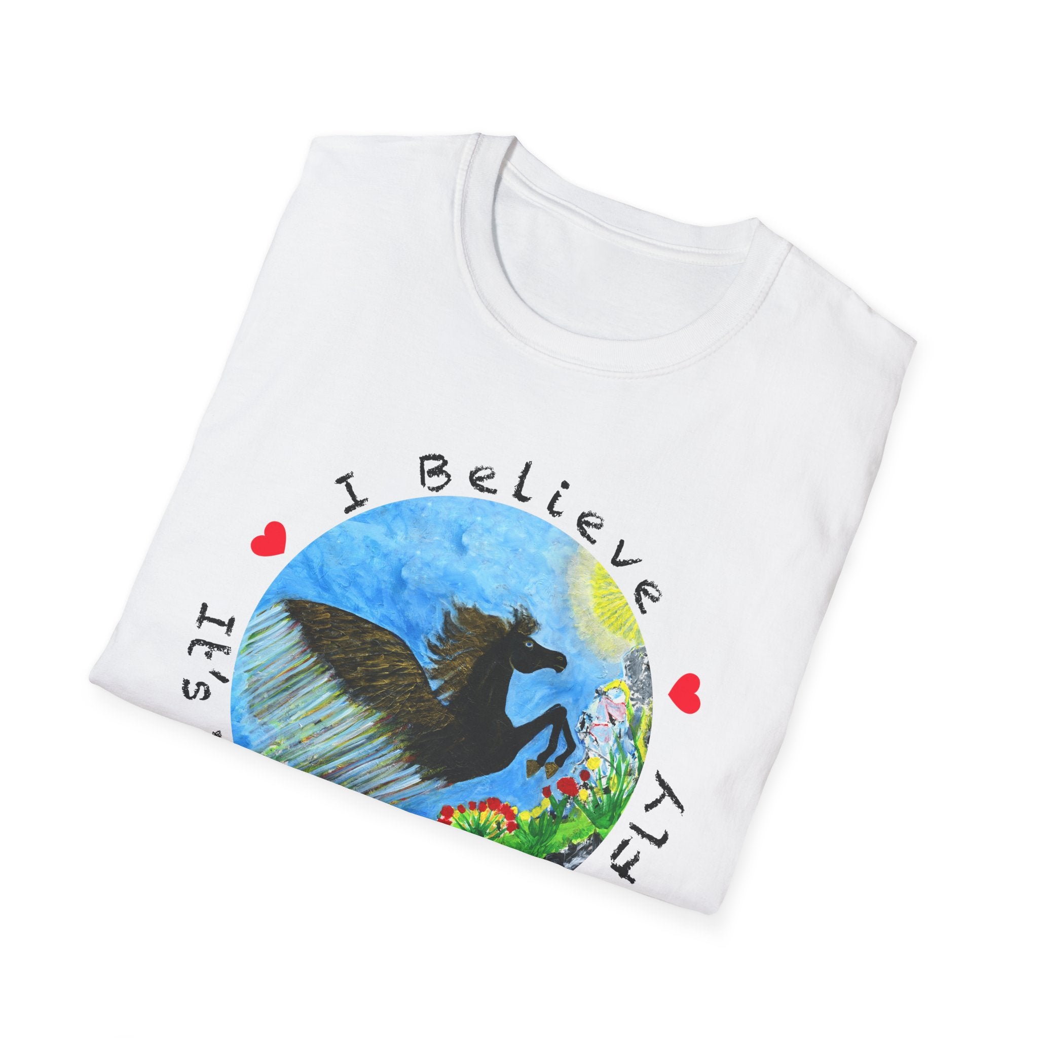 Time For Me To Fly Winged Dark Horse Soft Style Unisex T
